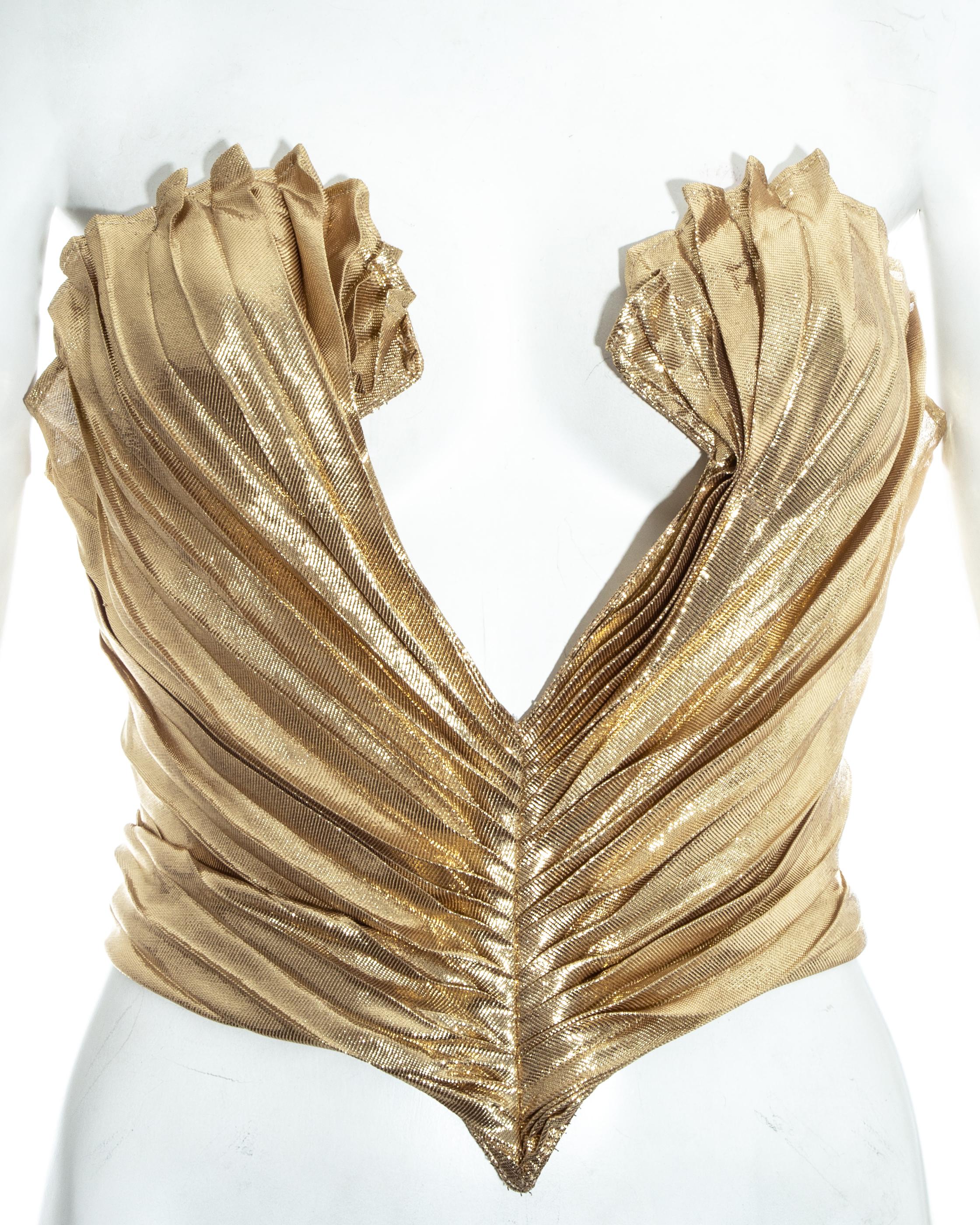 thierry mugler gold corset