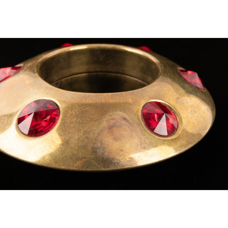 Thierry Mugler Golden Metal Bracelet, 1990s For Sale 1