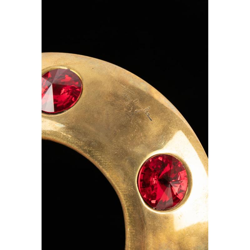 Thierry Mugler Golden Metal Bracelet, 1990s For Sale 3