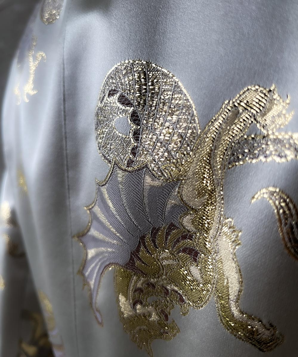 Thierry Mugler Holy Grail FW 1997 Rare Silk Suit Gold Jacket Skirt For Sale 10