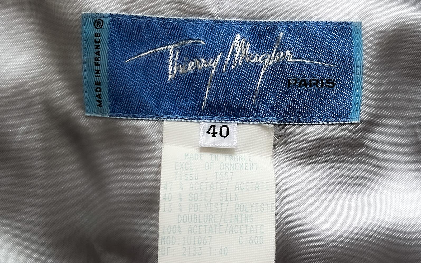 Thierry Mugler Holy Grail FW 1997 Rare Silk Suit Gold Jacket Skirt For Sale 2