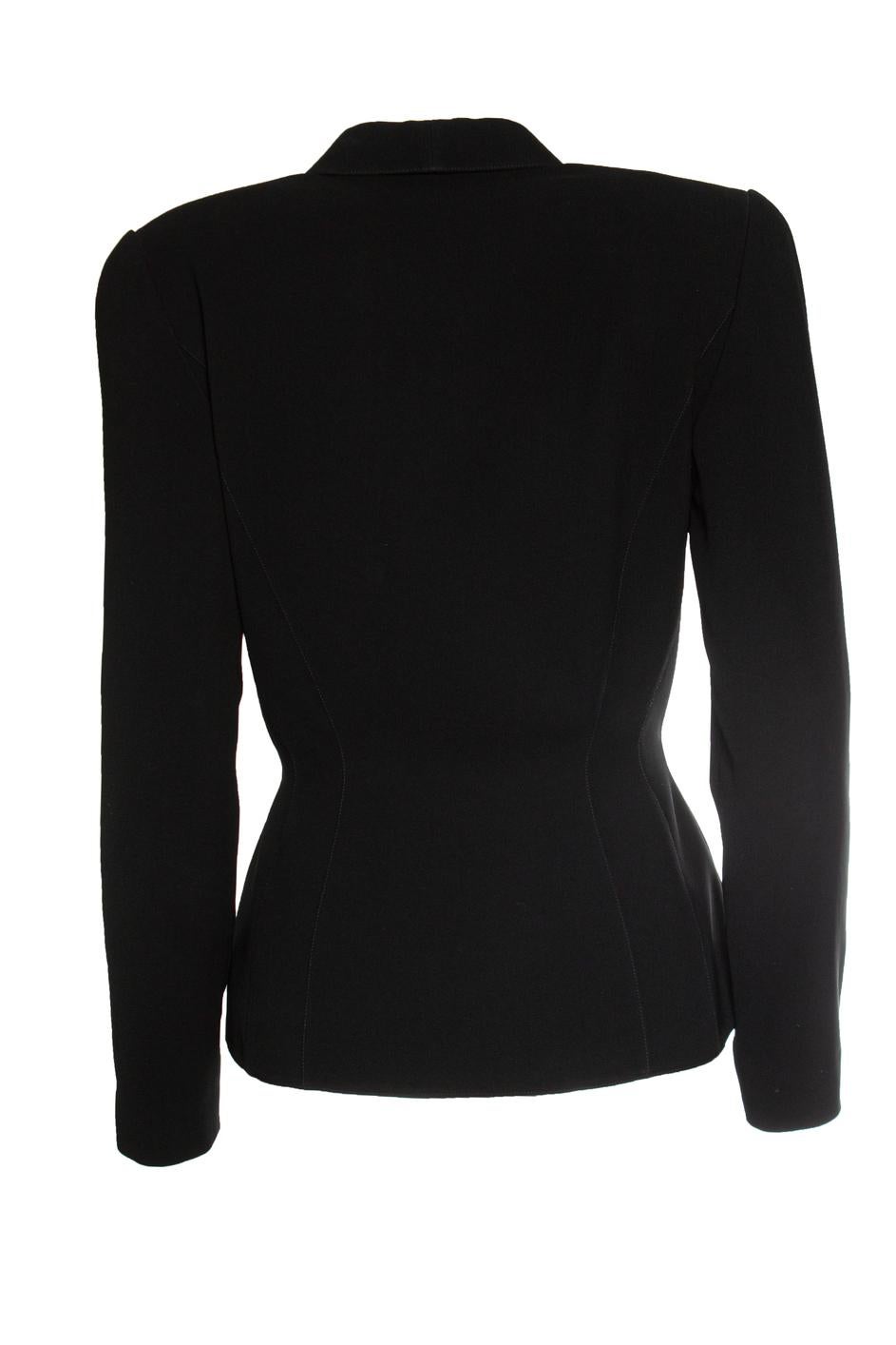 Black Thierry Mugler, Hourglass blazer in black