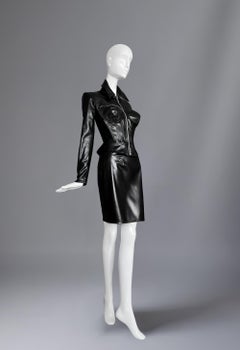 Thierry Mugler Iconic Provocateur Faux Leather Jacket Skirt Sculptural