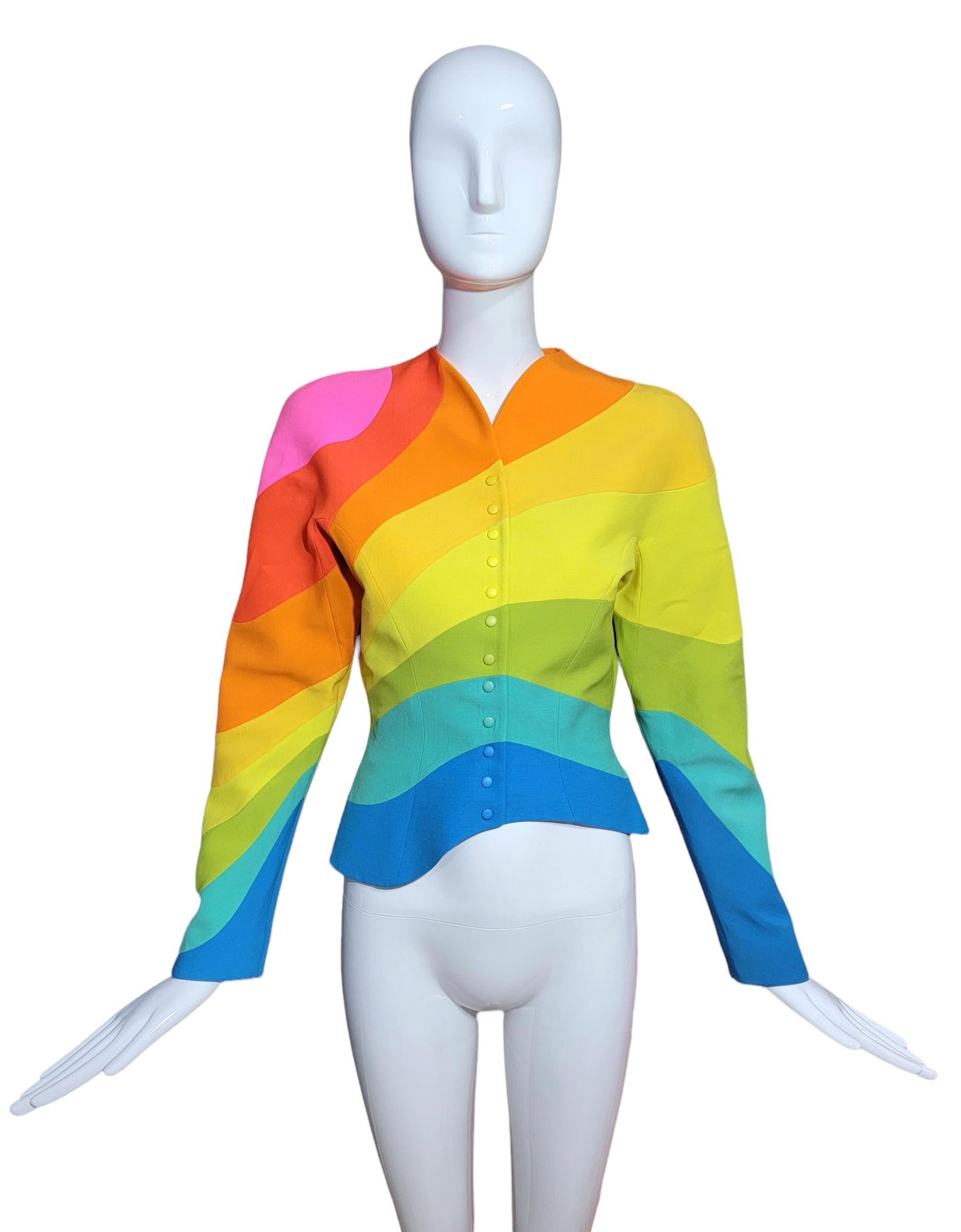 thierry mugler rainbow jacket