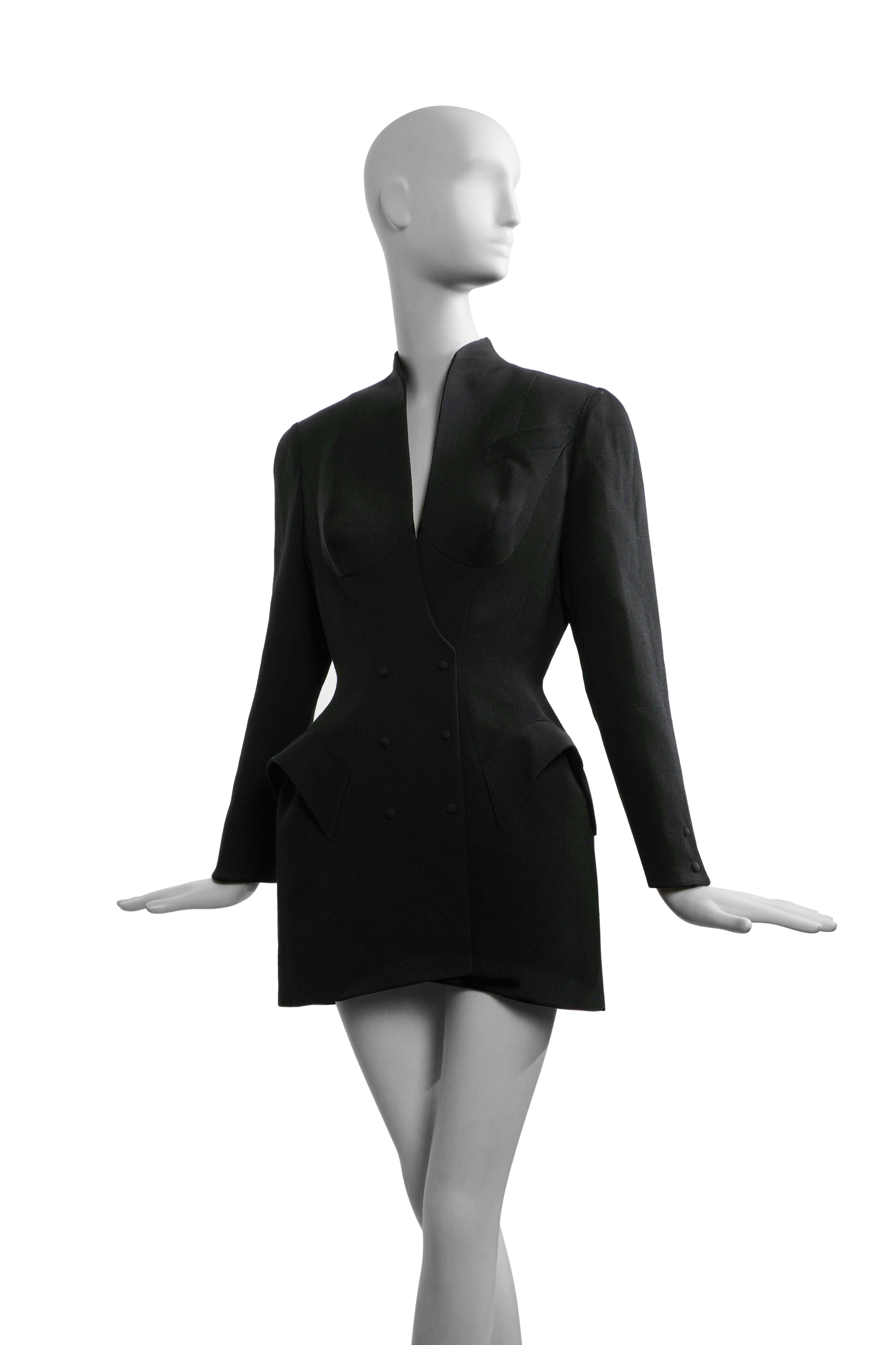 Thierry Mugler F/W 1995 Iconic Runway Hourglass Jacket FR38 For Sale 5