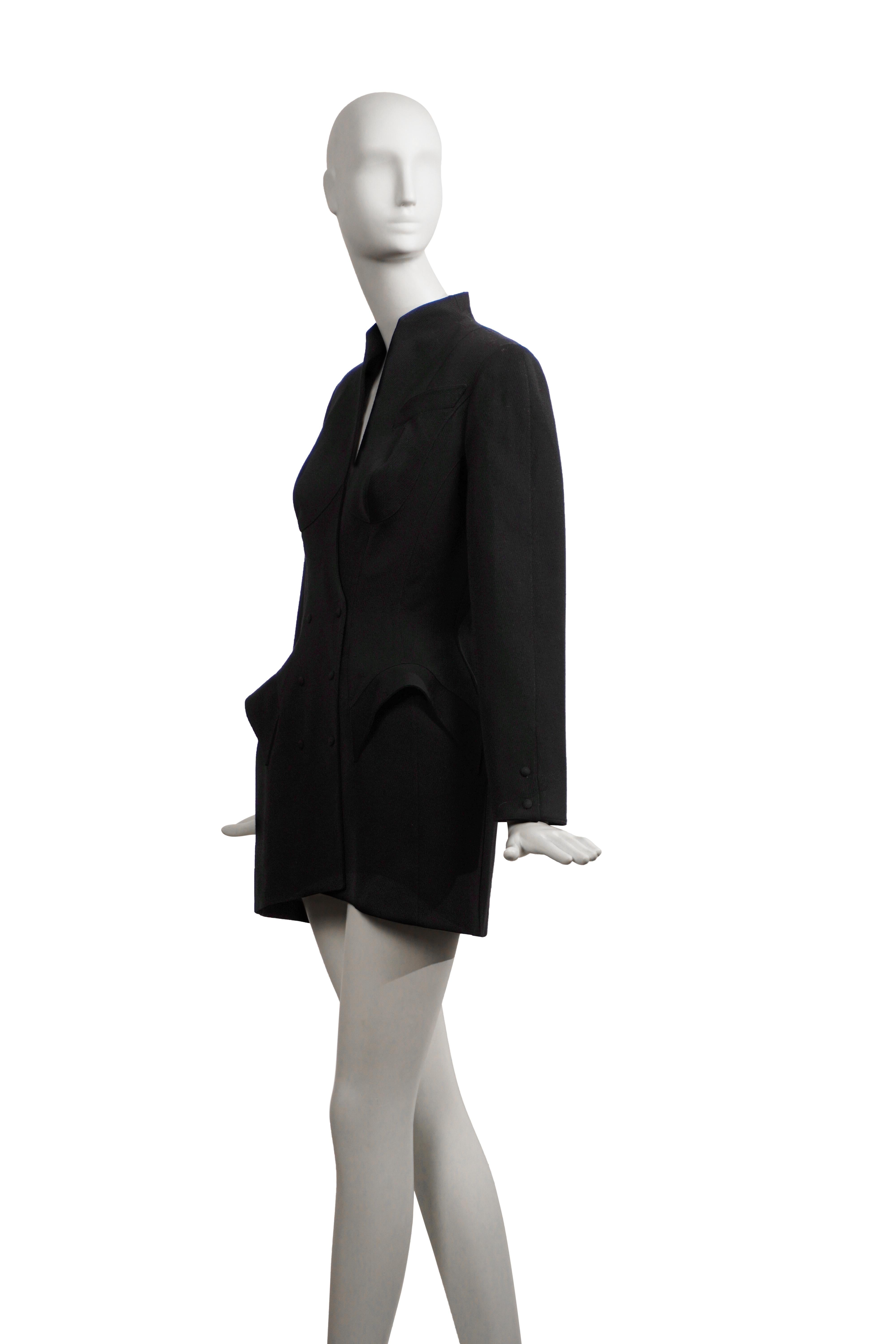 Thierry Mugler F/W 1995 Iconic Runway Hourglass Jacket FR38 For Sale 6