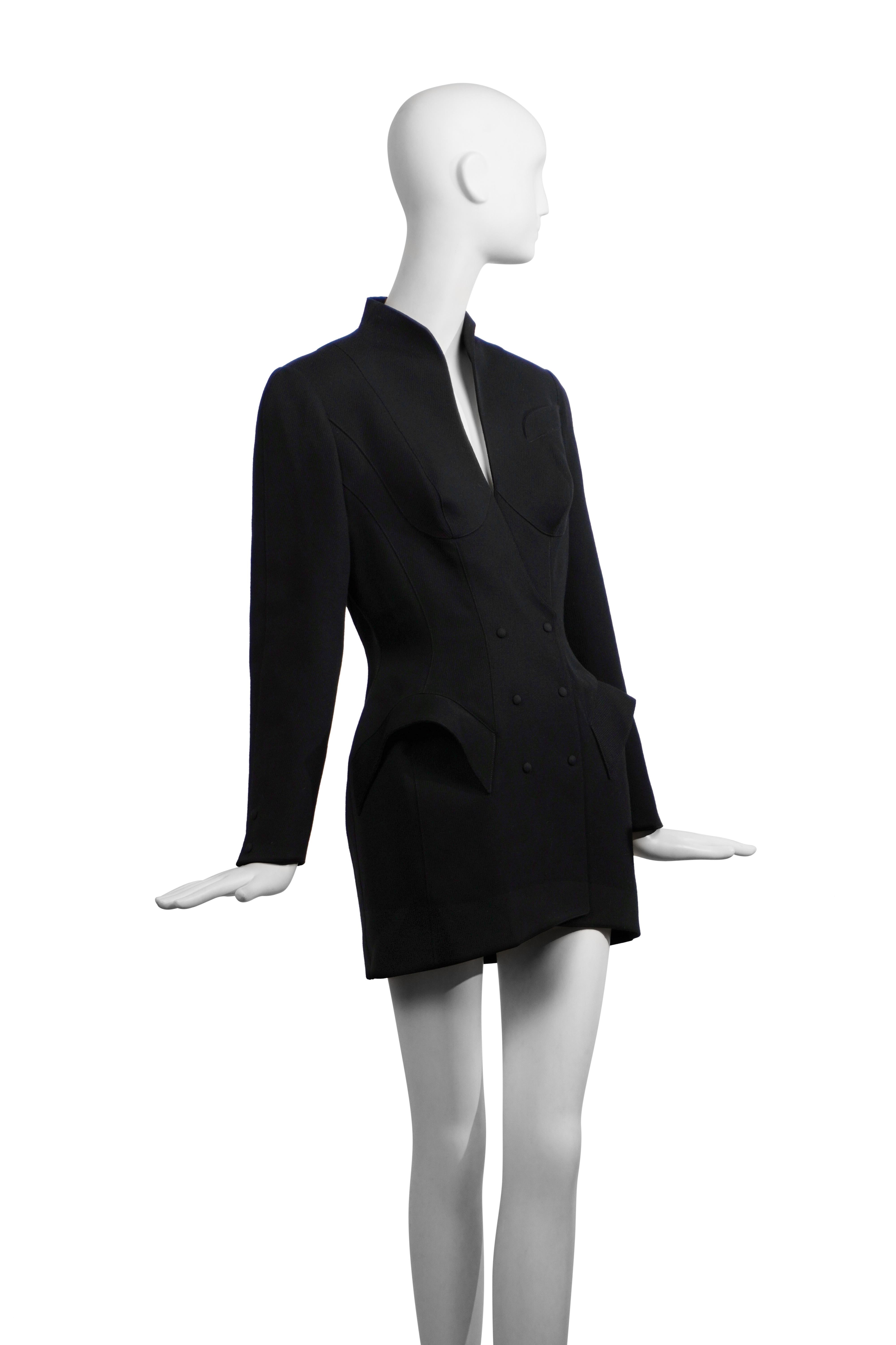 Women's Thierry Mugler F/W 1995 Iconic Runway Hourglass Jacket FR38 For Sale