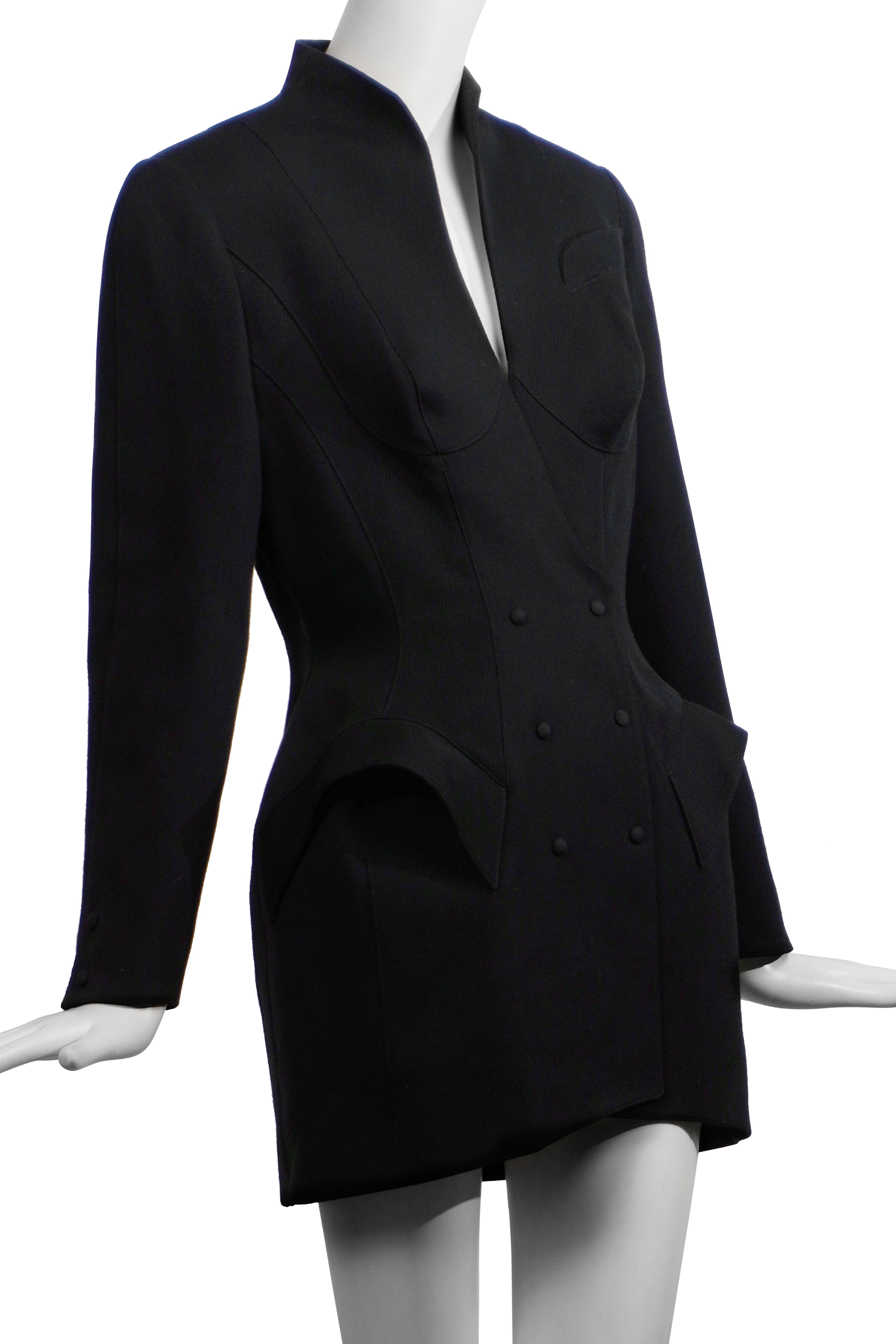 Thierry Mugler F/W 1995 Iconic Runway Hourglass Jacket FR38 For Sale 1