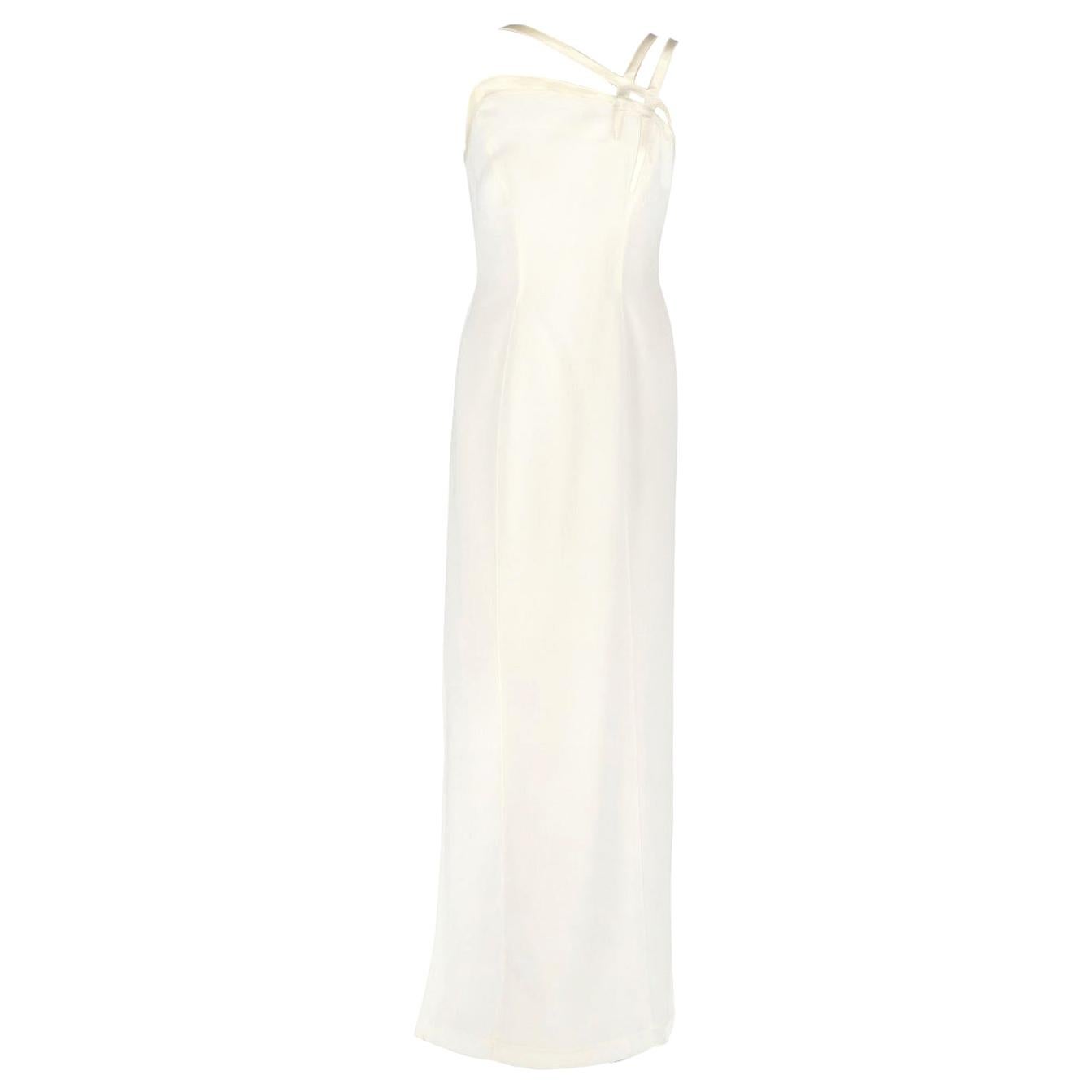 Thierry Mugler Ivory White Vintage Wedding Dress, 1990s