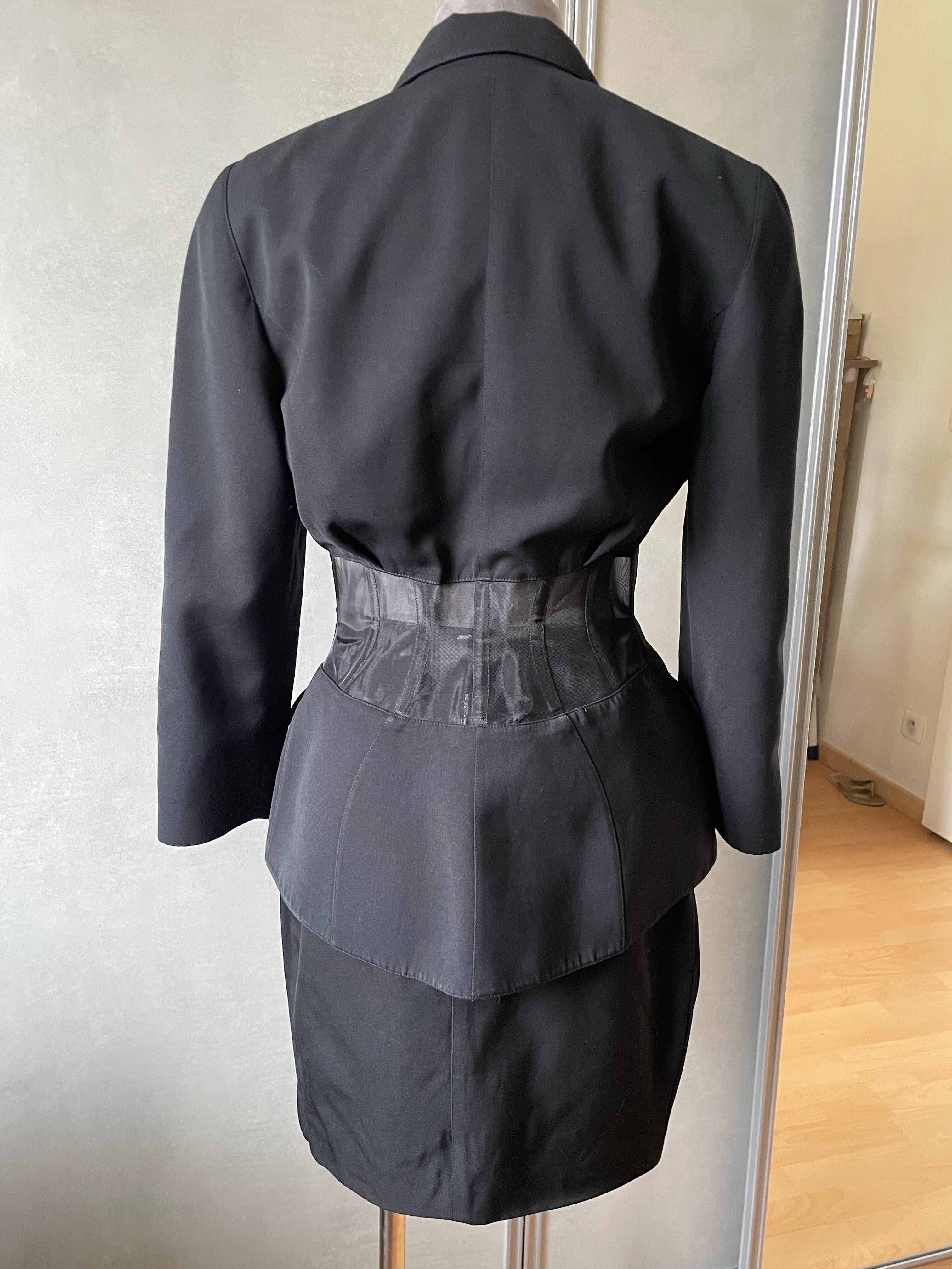 Thierry Mugler Set giacca e gonna a corsetto in vendita 8