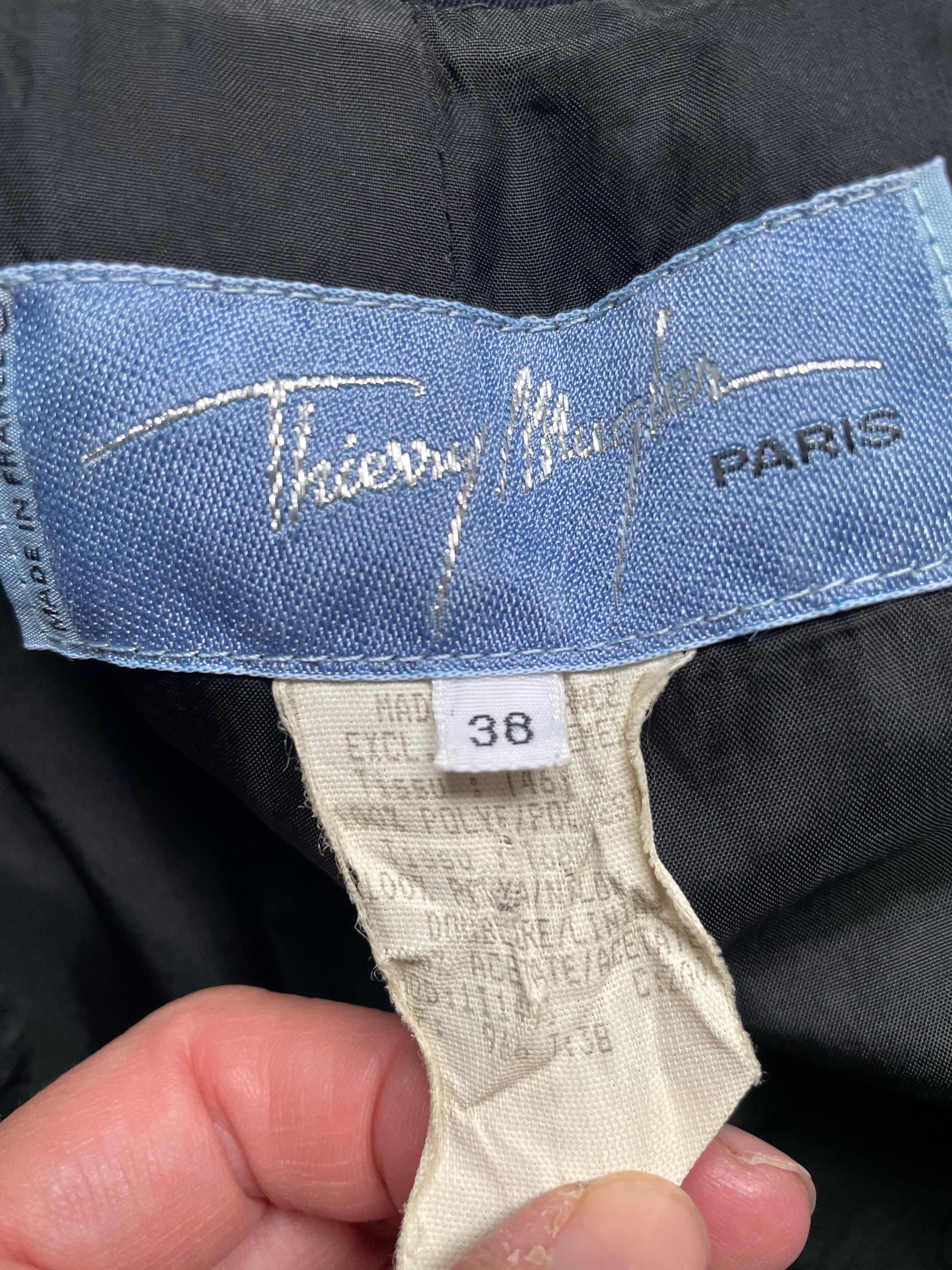 Nero Thierry Mugler Set giacca e gonna a corsetto in vendita