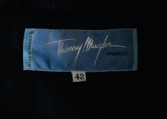 Thierry Mugler Jacket FW 1998 Archival Dramatic Collar Soft Wool Black