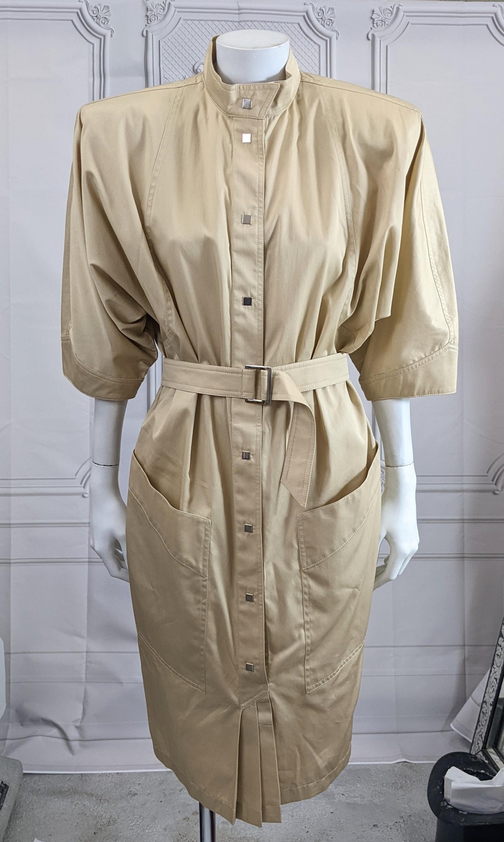 Thierry Mugler Khaki Safari-Kleid von Thierry Mugler Damen im Angebot