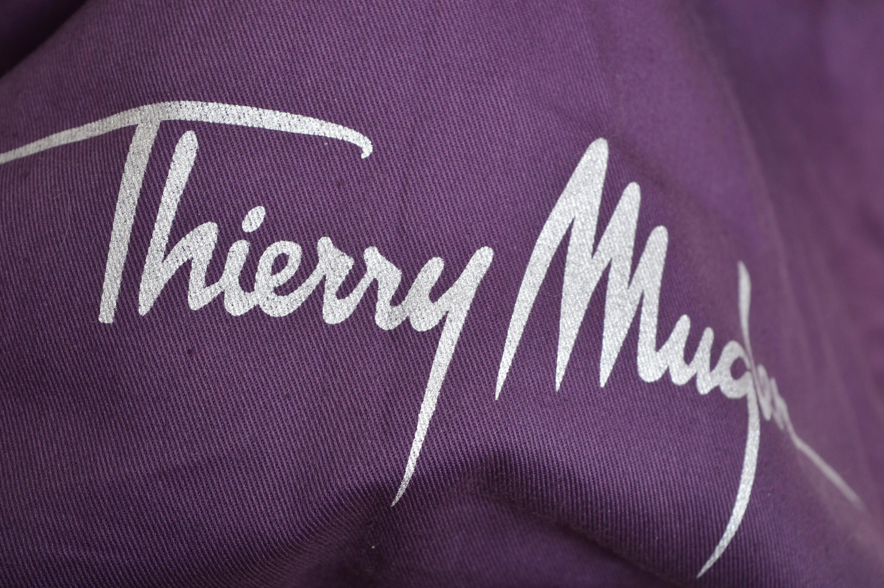 Thierry Mugler Large sacoche en jacquard marron chocolat - ordinateur portable Unisexe en vente