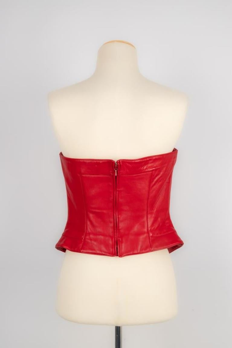 Bustier e giacca in pelle di Thierry Mugler In condizioni ottime in vendita a SAINT-OUEN-SUR-SEINE, FR
