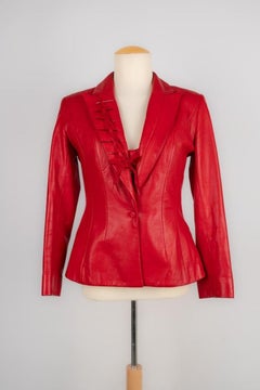 Thierry Mugler Leather Bustier and Jacket