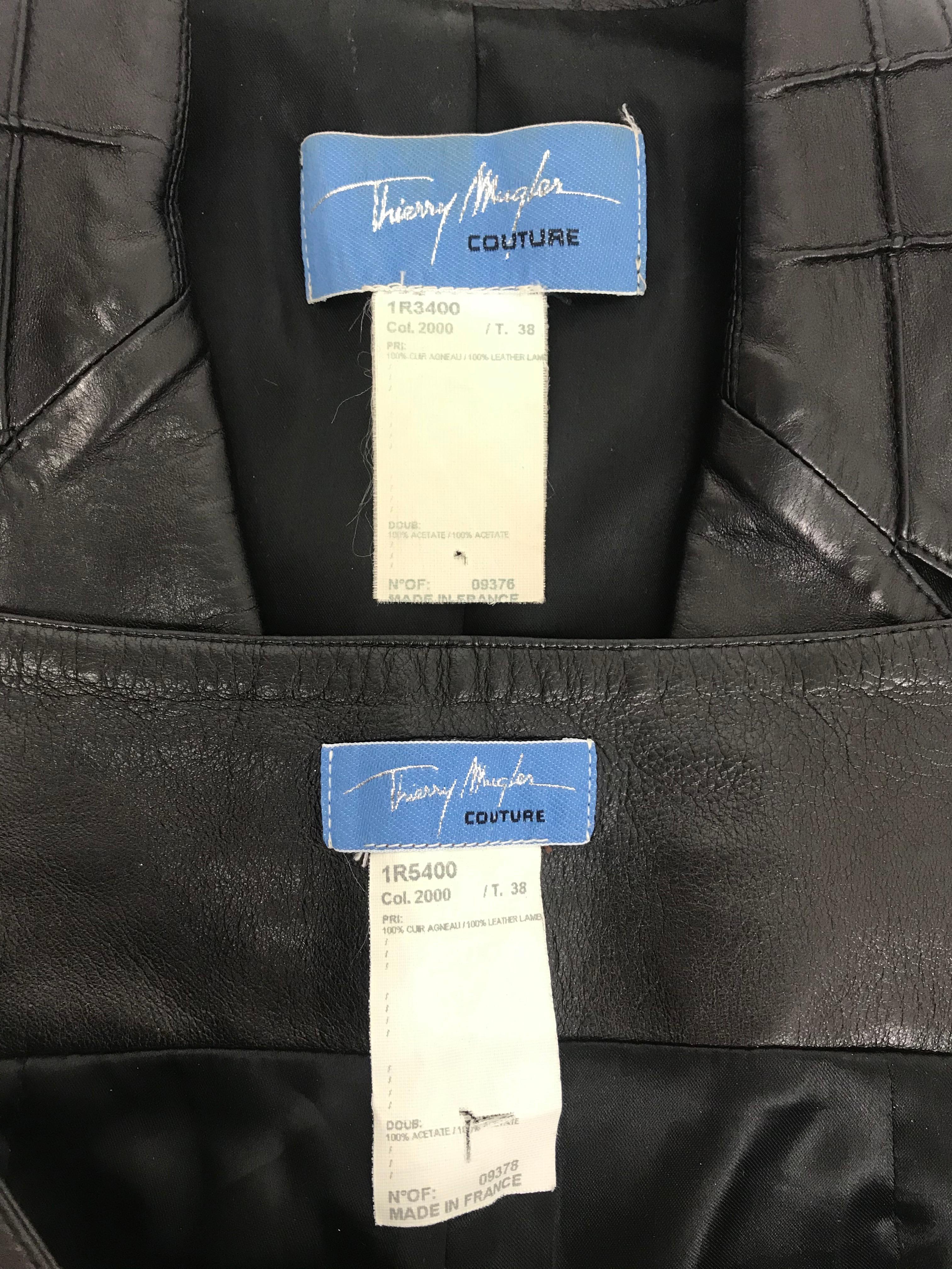 2000's Thierry Mugler Leather Set Matrix Style S/M 6