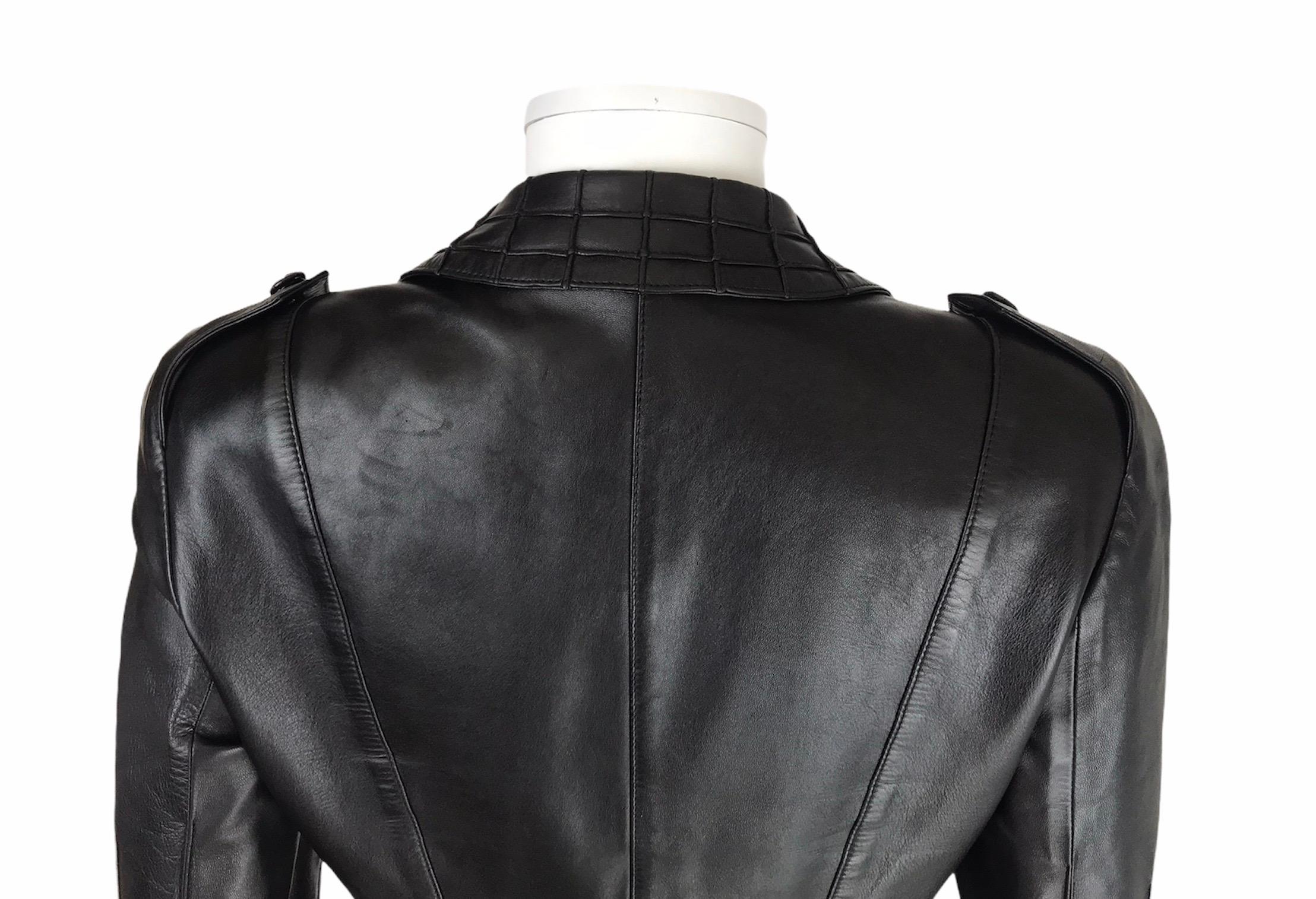 Black 2000's Thierry Mugler Leather Set Matrix Style S/M