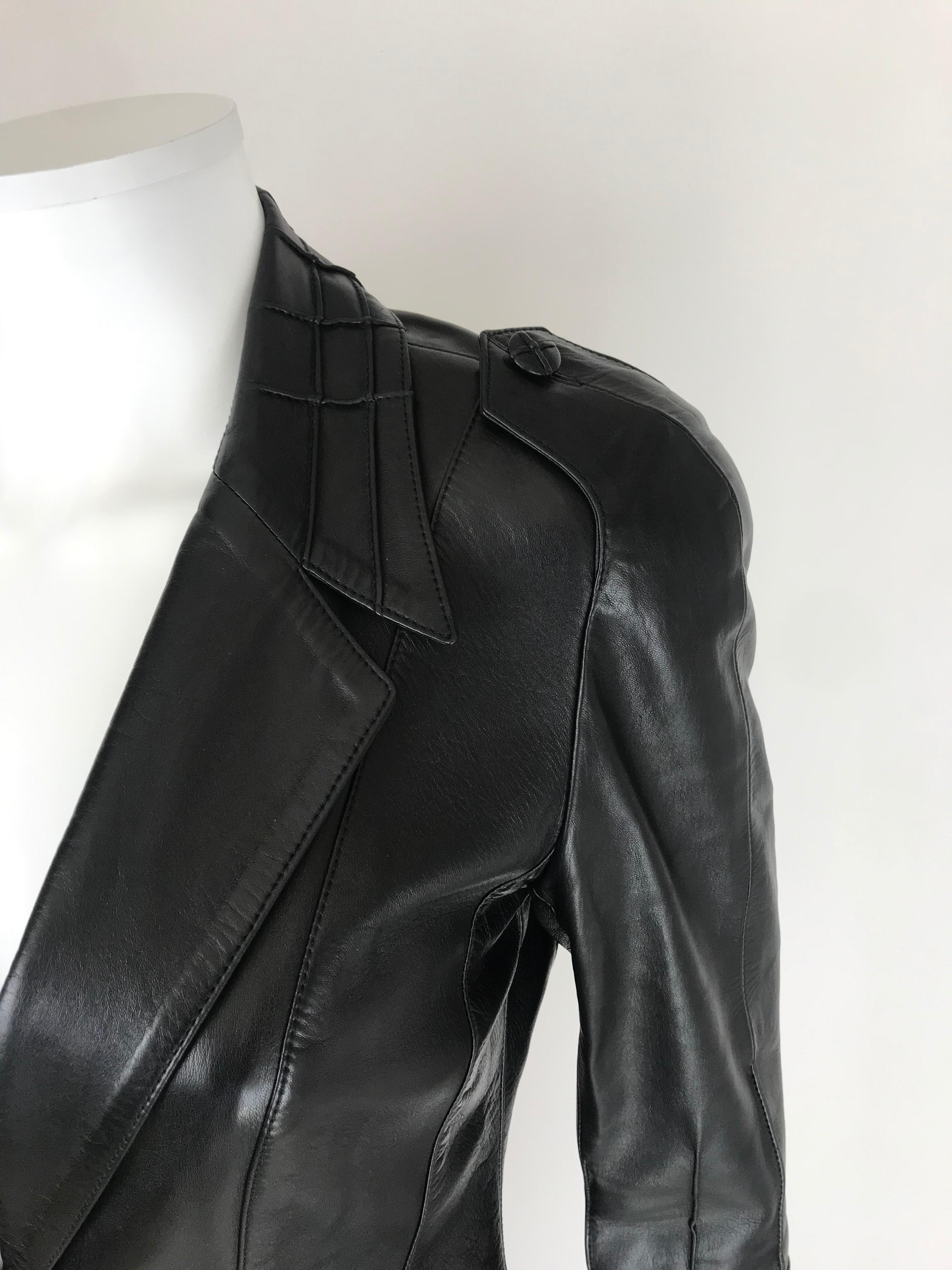 2000's Thierry Mugler Leather Set Matrix Style S/M In Good Condition In Paris, FR