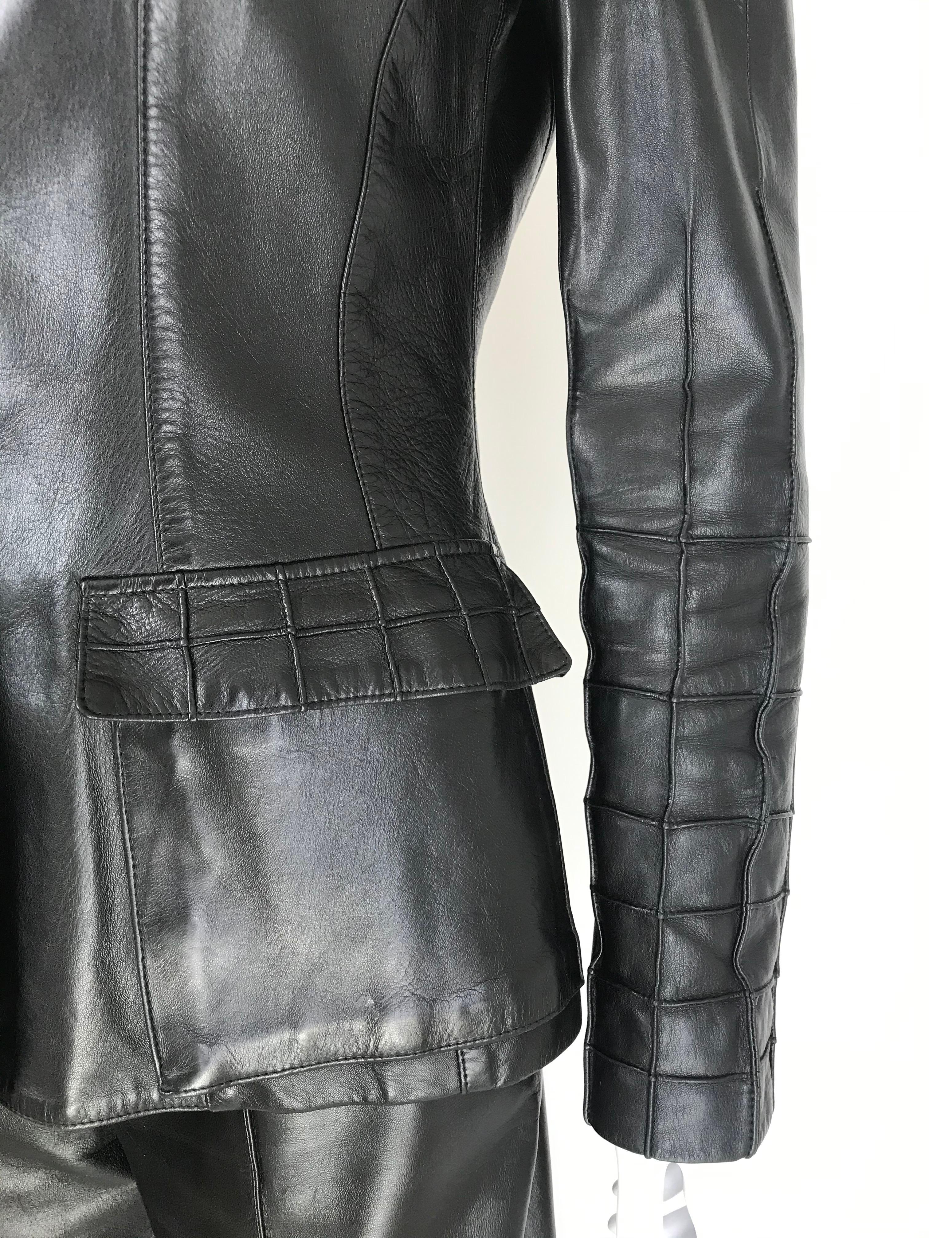 Women's 2000's Thierry Mugler Leather Set Matrix Style S/M