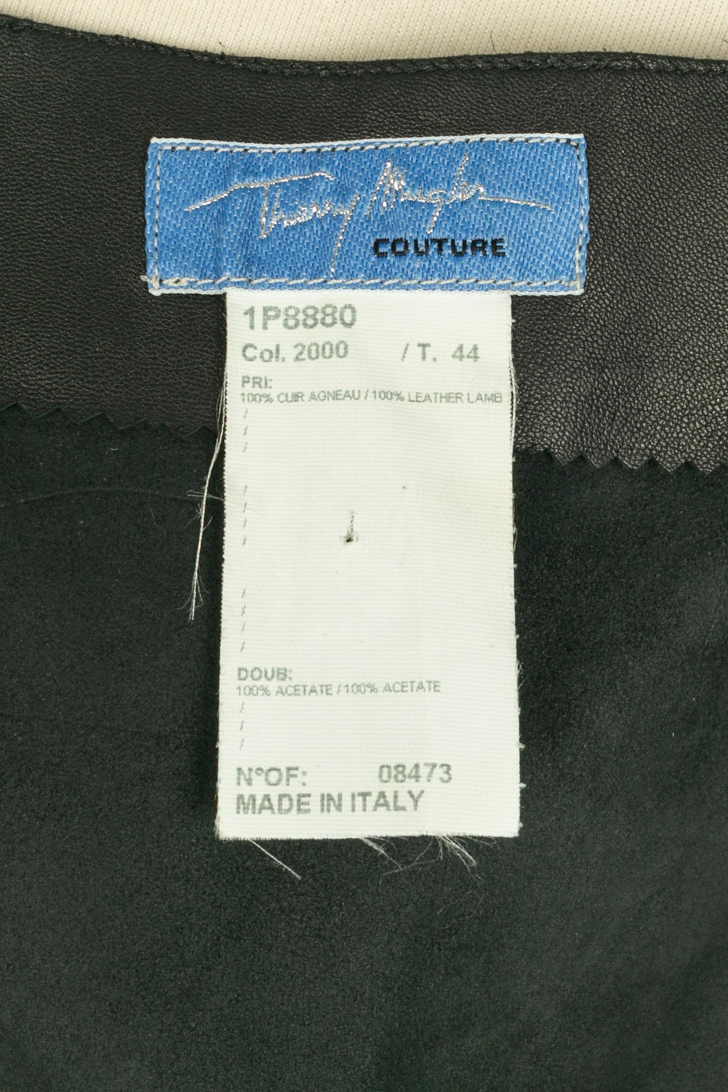 Thierry Mugler Oberteil aus Leder im Angebot 3