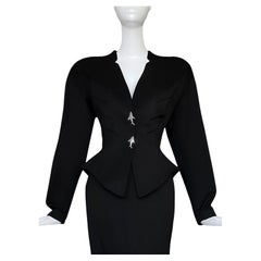 Thierry Mugler LES ATLANTES SS1989 Giacca Sculptural Sirenes nera Abito