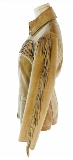 Thierry Mugler “Les Cowboys” 1992 suede fringe sculptured jacket