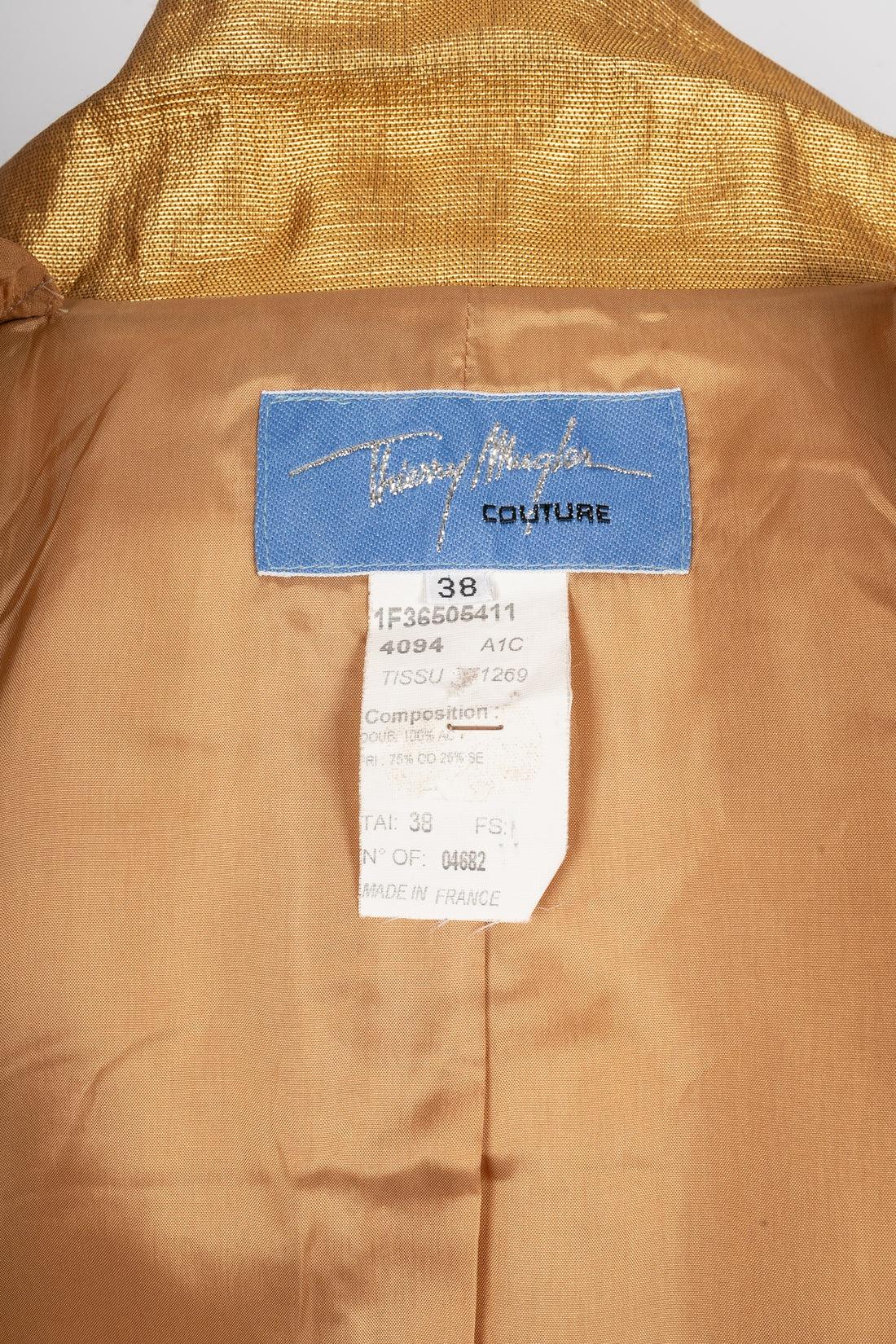 Thierry Mugler Set de soie sauvage Brown Couture en vente 6