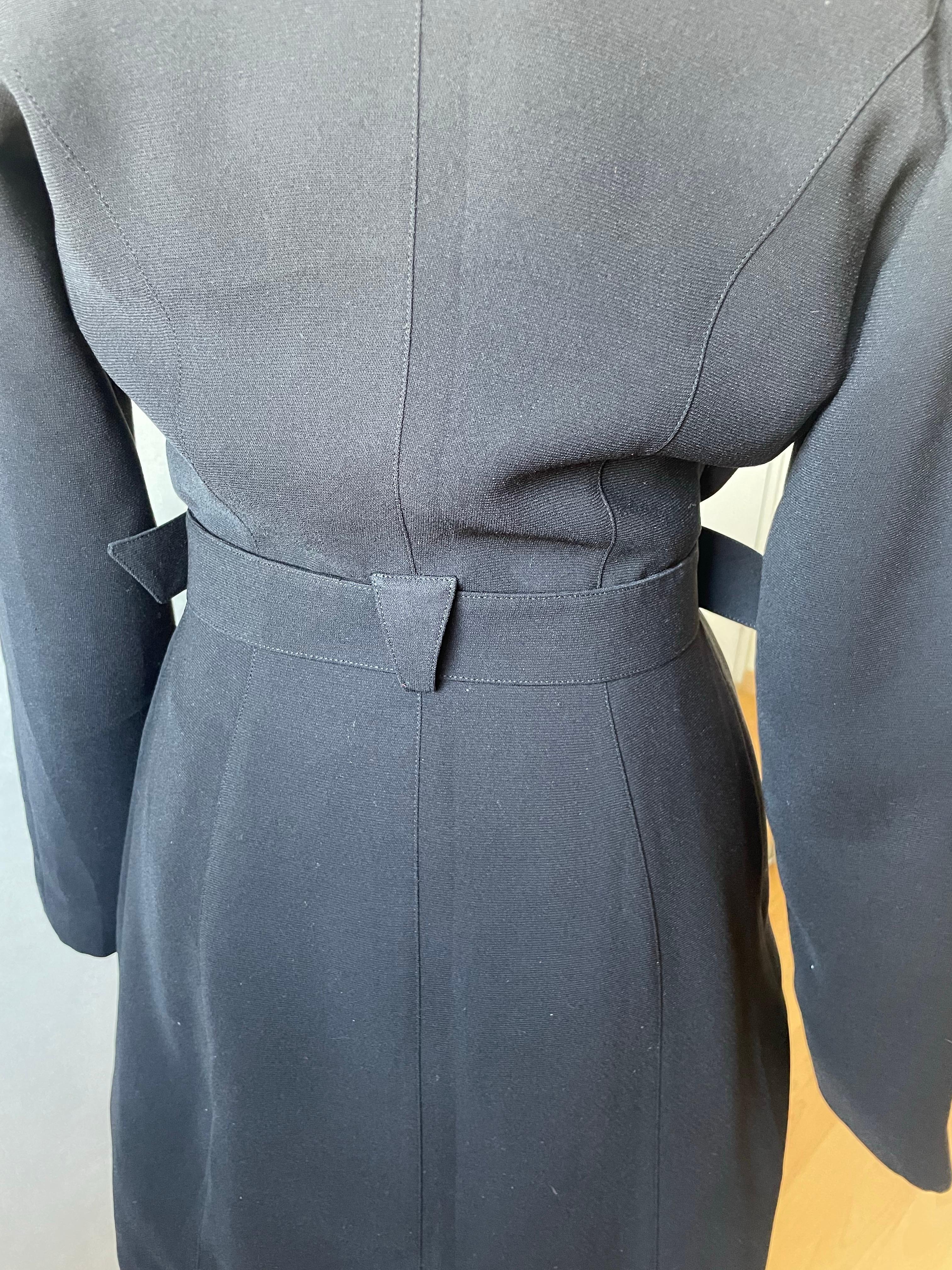 Nero Giacca lunga Thierry Mugler in vendita