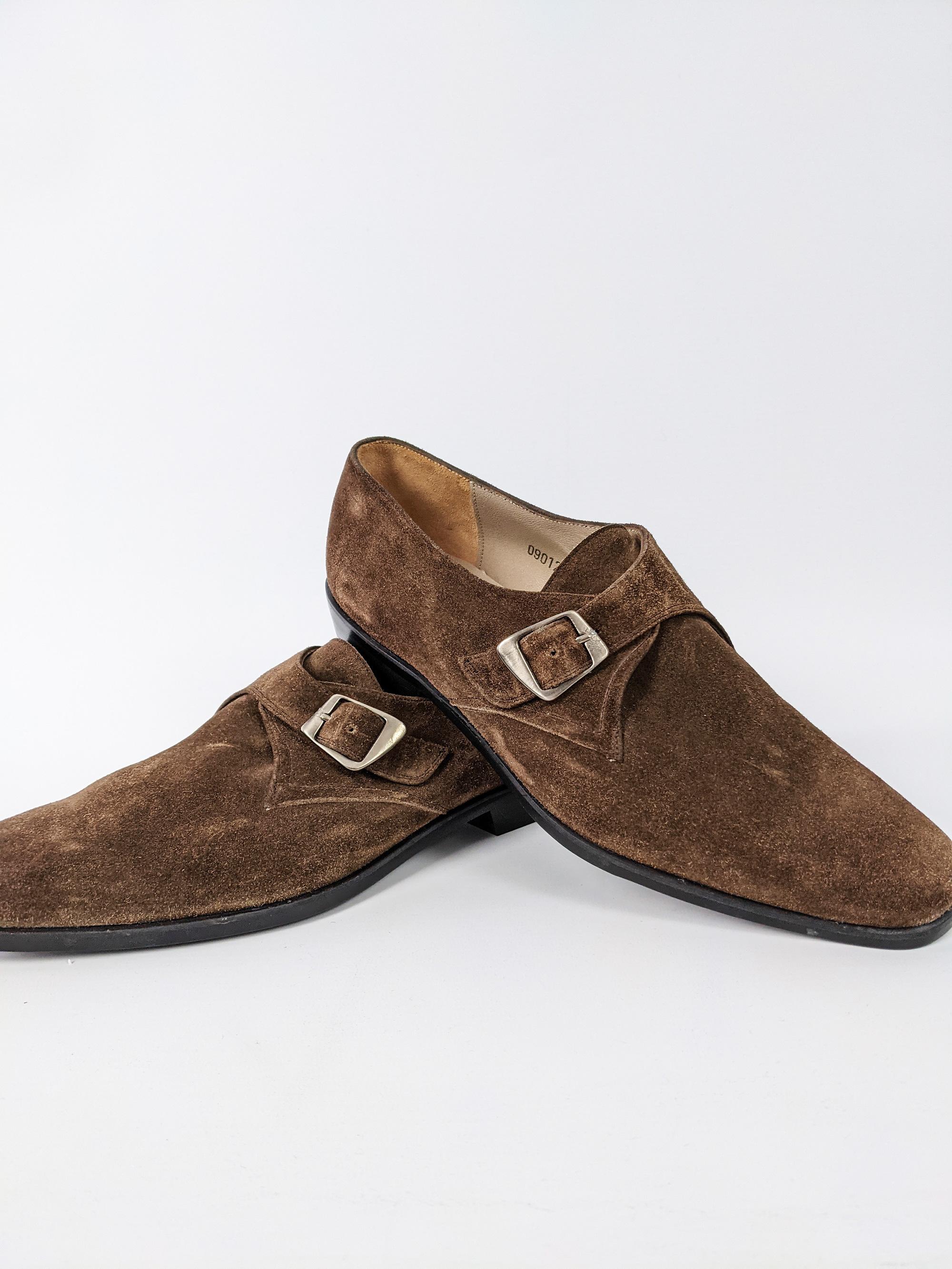 brown buckle shoes