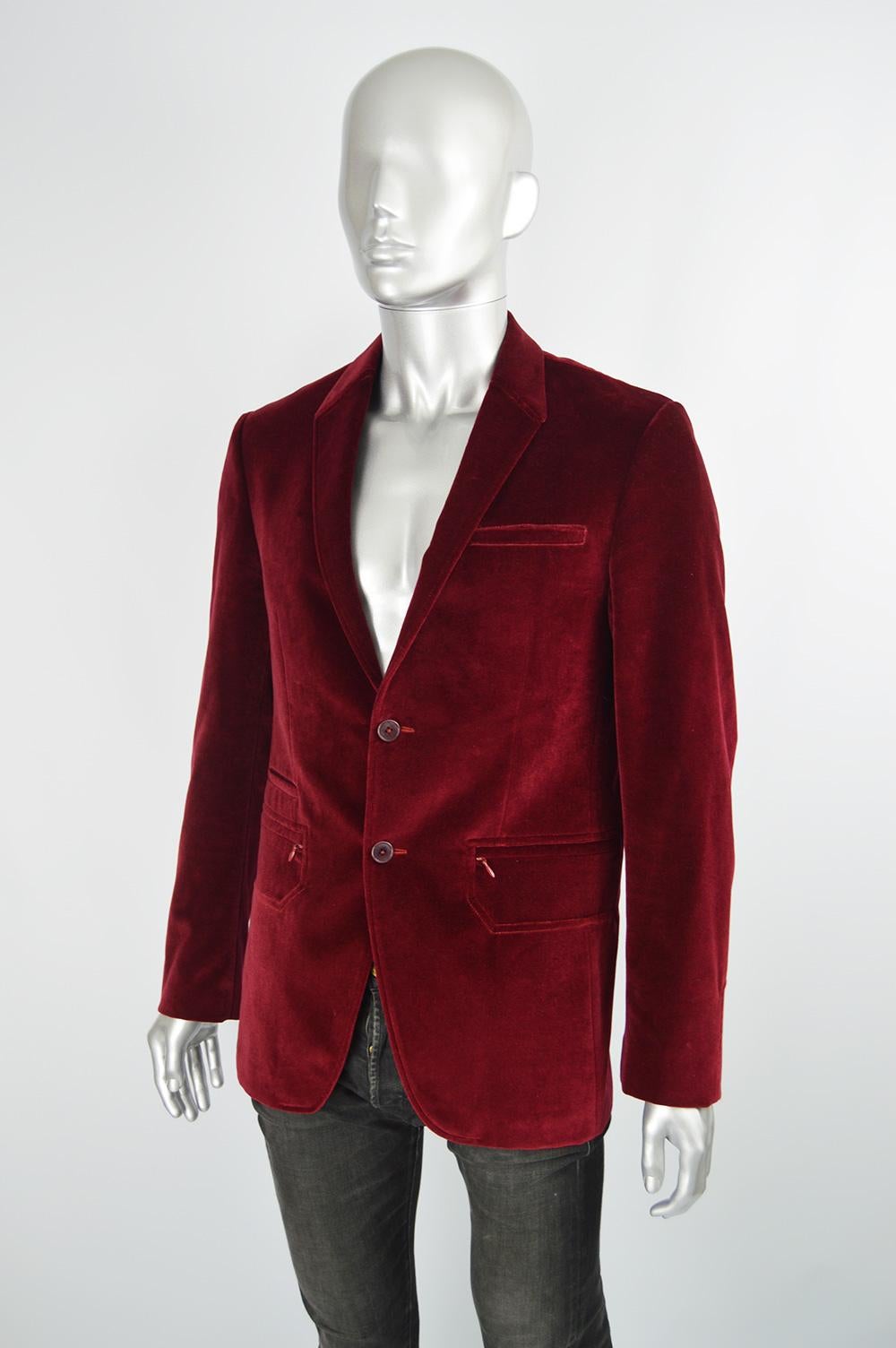 red velvet blazer mens