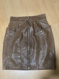 THIERRY MUGLER Mini leather skirt