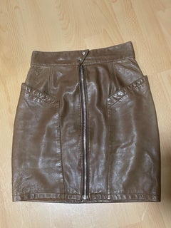 THIERRY MUGLER Mini leather skirt