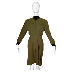 Thierry Mugler Olive Dress