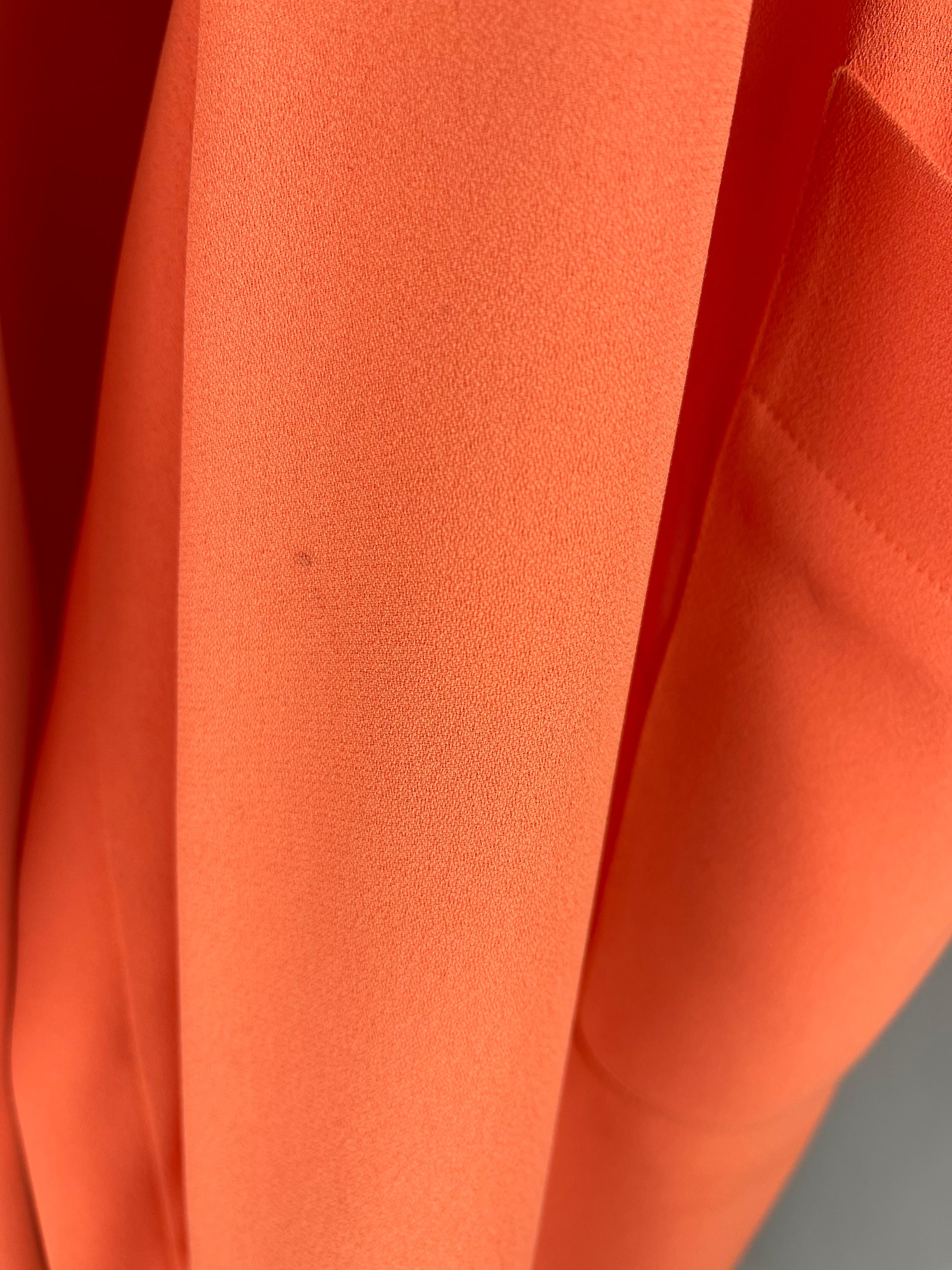 Thierry Mugler Orange Dress Metallic Fringes Large 4