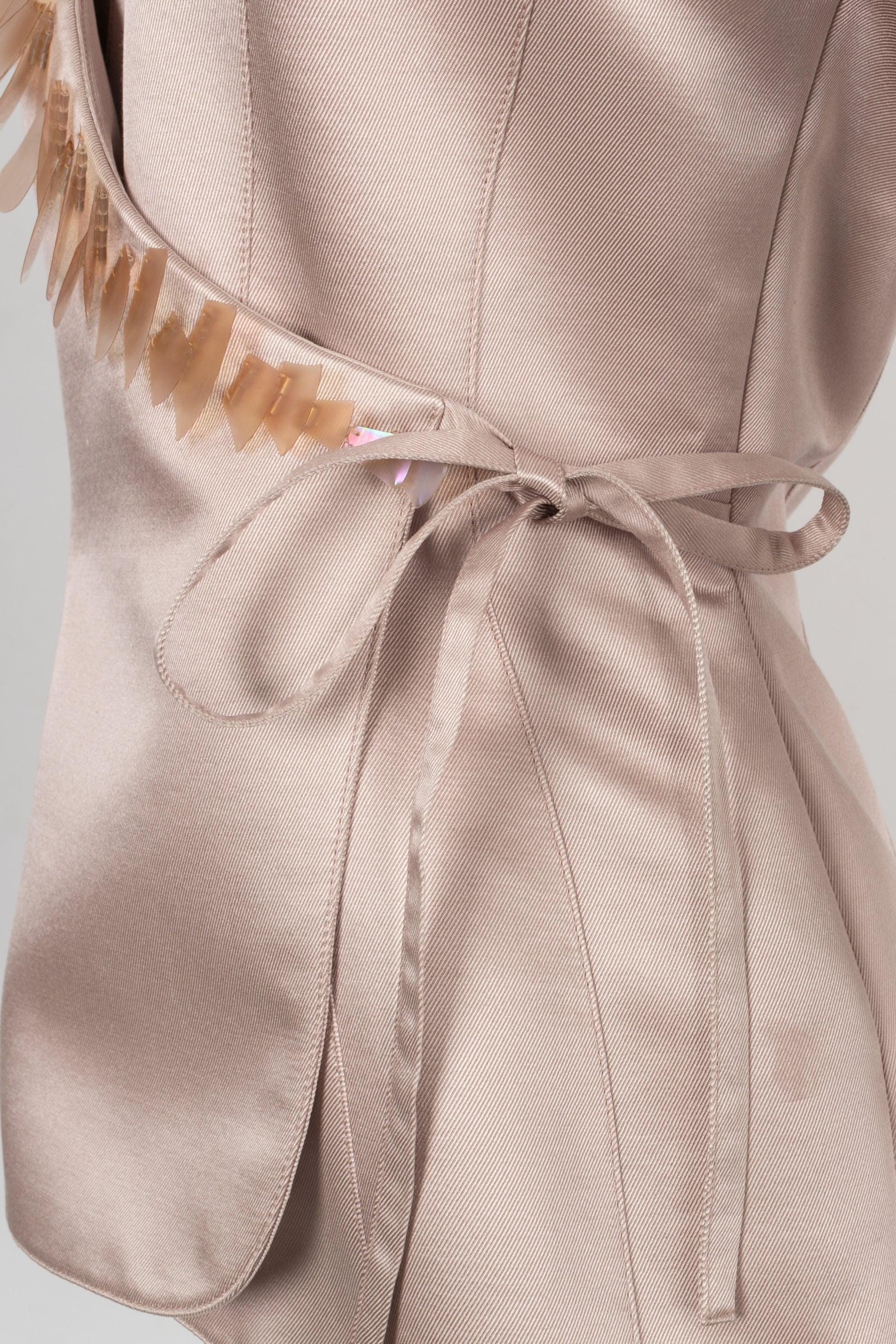 Thierry Mugler Pale Mauve Tone Silk Couture Set 38FR For Sale 3