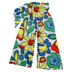 Pantaloni floreali Thierry Mugler Paris anni 80