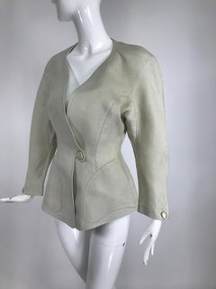 Thierry Mugler Paris Early 1990s Fitted Linen Jacket