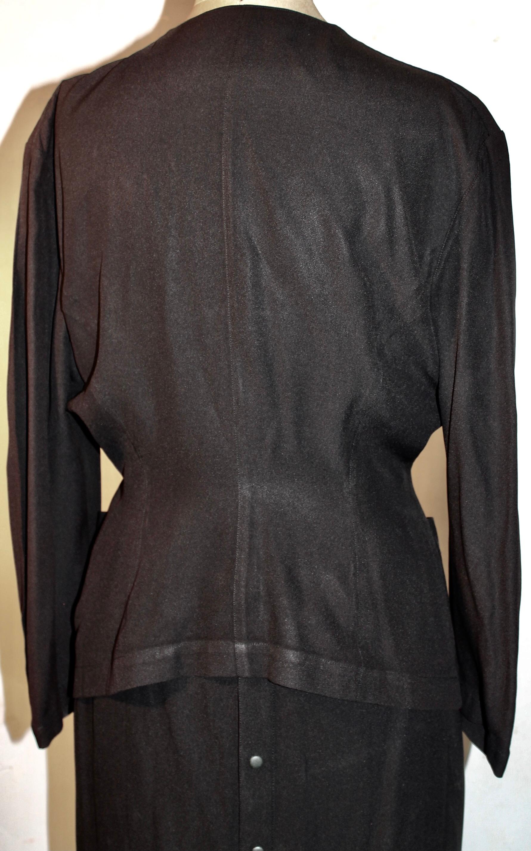 Thierry Mugler Paris Eggplant Skirt Suit For Sale 1