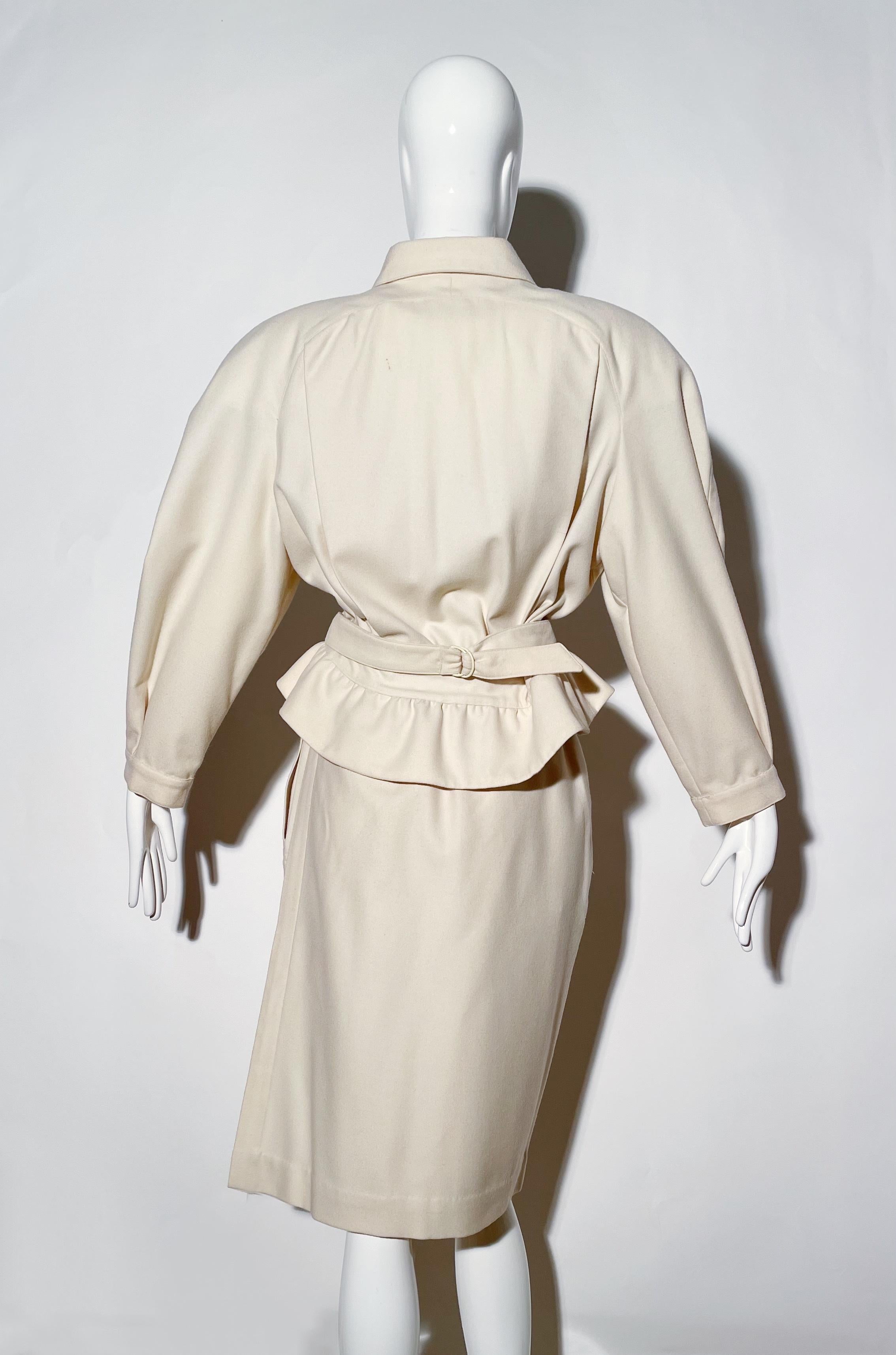 Women's or Men's Thierry Mugler Peplum Skirt Suit  For Sale