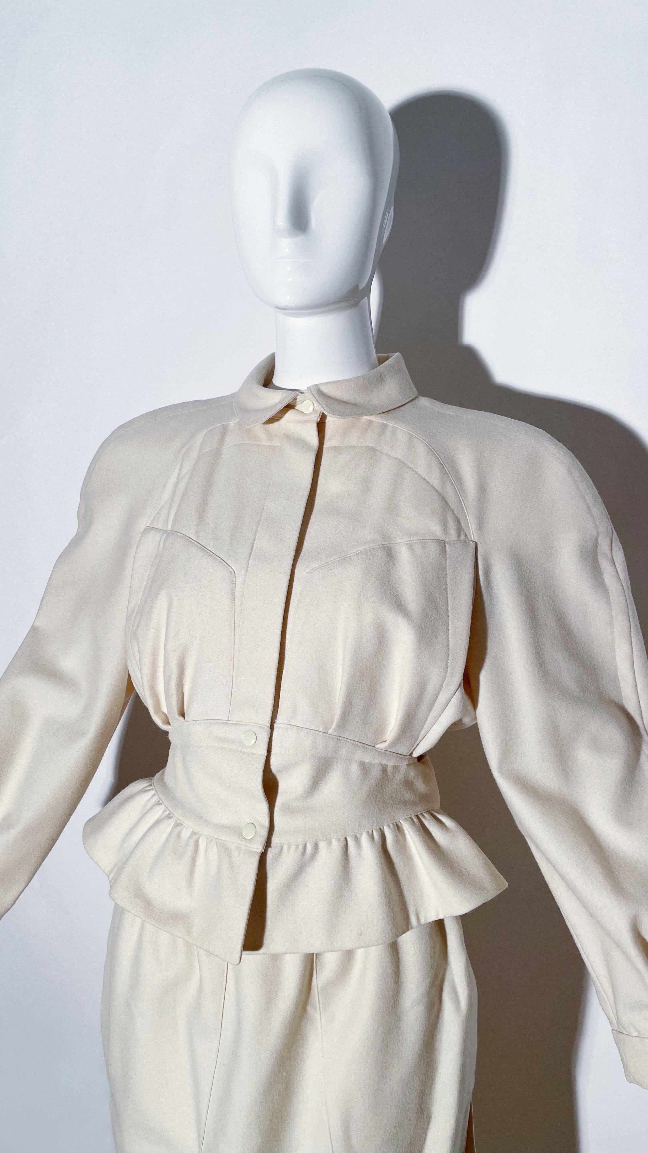 Thierry Mugler Peplum Skirt Suit  For Sale 1