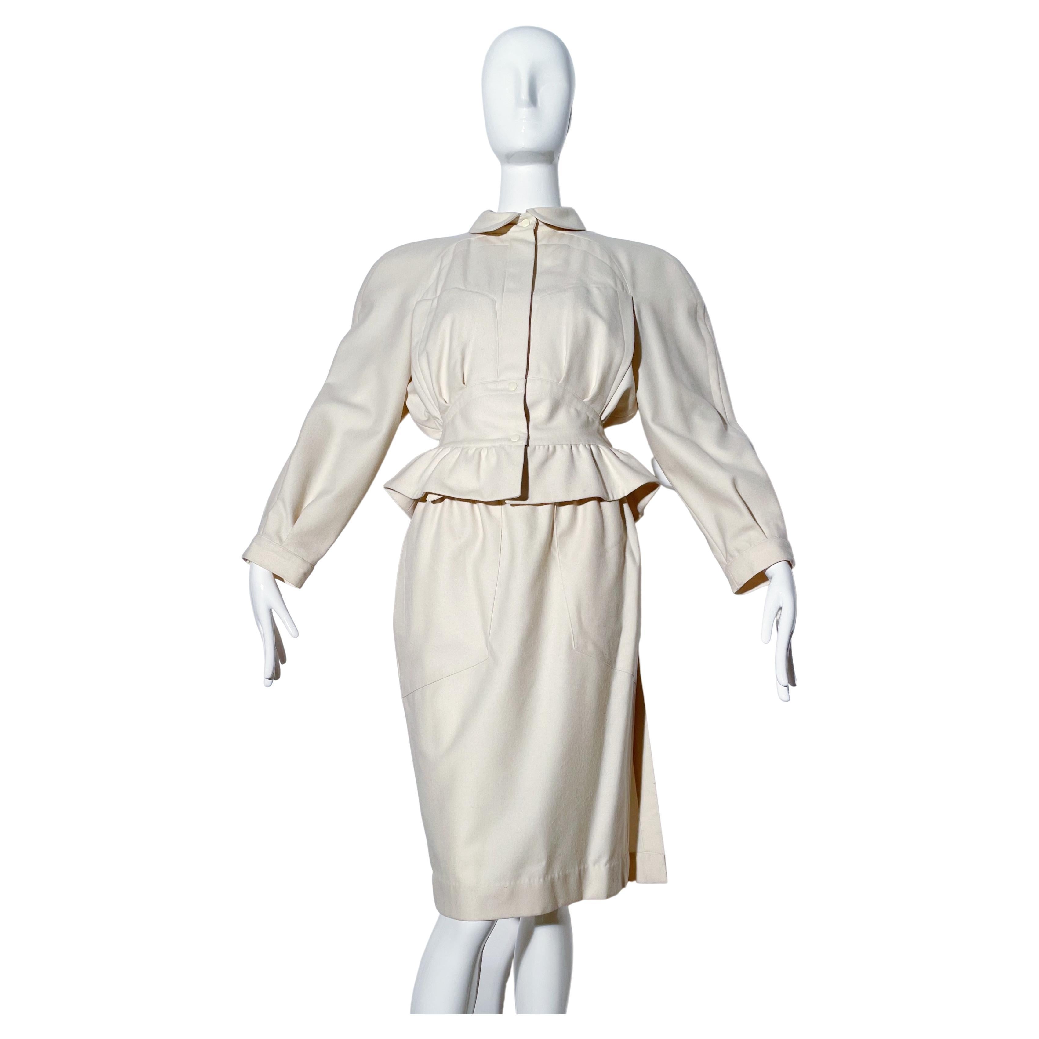 Thierry Mugler Peplum Skirt Suit