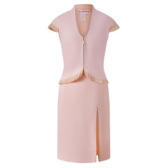 Ensemble deux pièces en crêpe rose de Thierry Mugler, F/H 2001