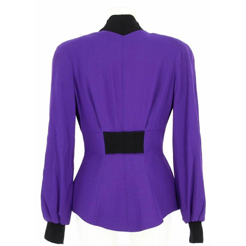Thierry Mugler Purple Jacket in Size 36 In Good Condition In PARIS, FR