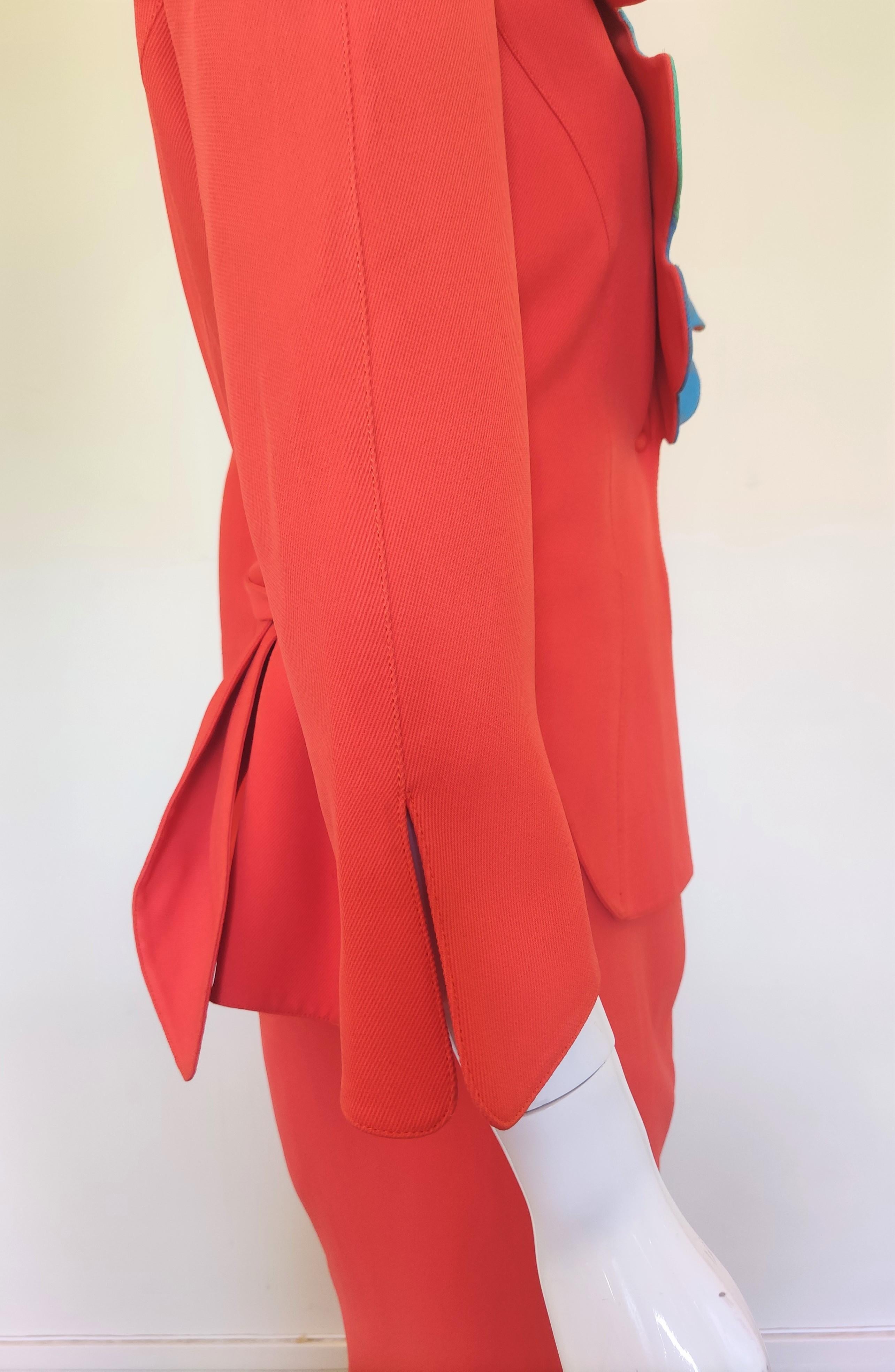 Thierry Mugler Rainbow Arc En Ciel S/S 1990 Couture Structured Ensemble Suit For Sale 10