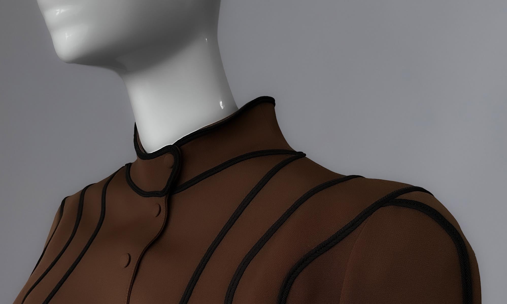 Black Thierry Mugler Rare Sculptural Ensemble FW 1986 