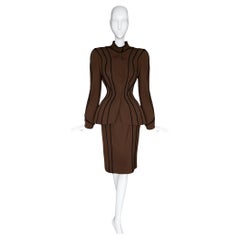 Thierry Mugler Rare Sculptural Ensemble FW 1986 "Les Milteuses" Suit