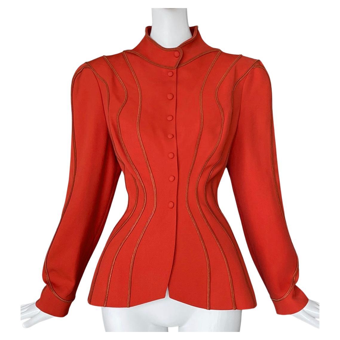 Thierry Mugler Rare Sculptural Jacket FW 1986 "Les Milteuses"