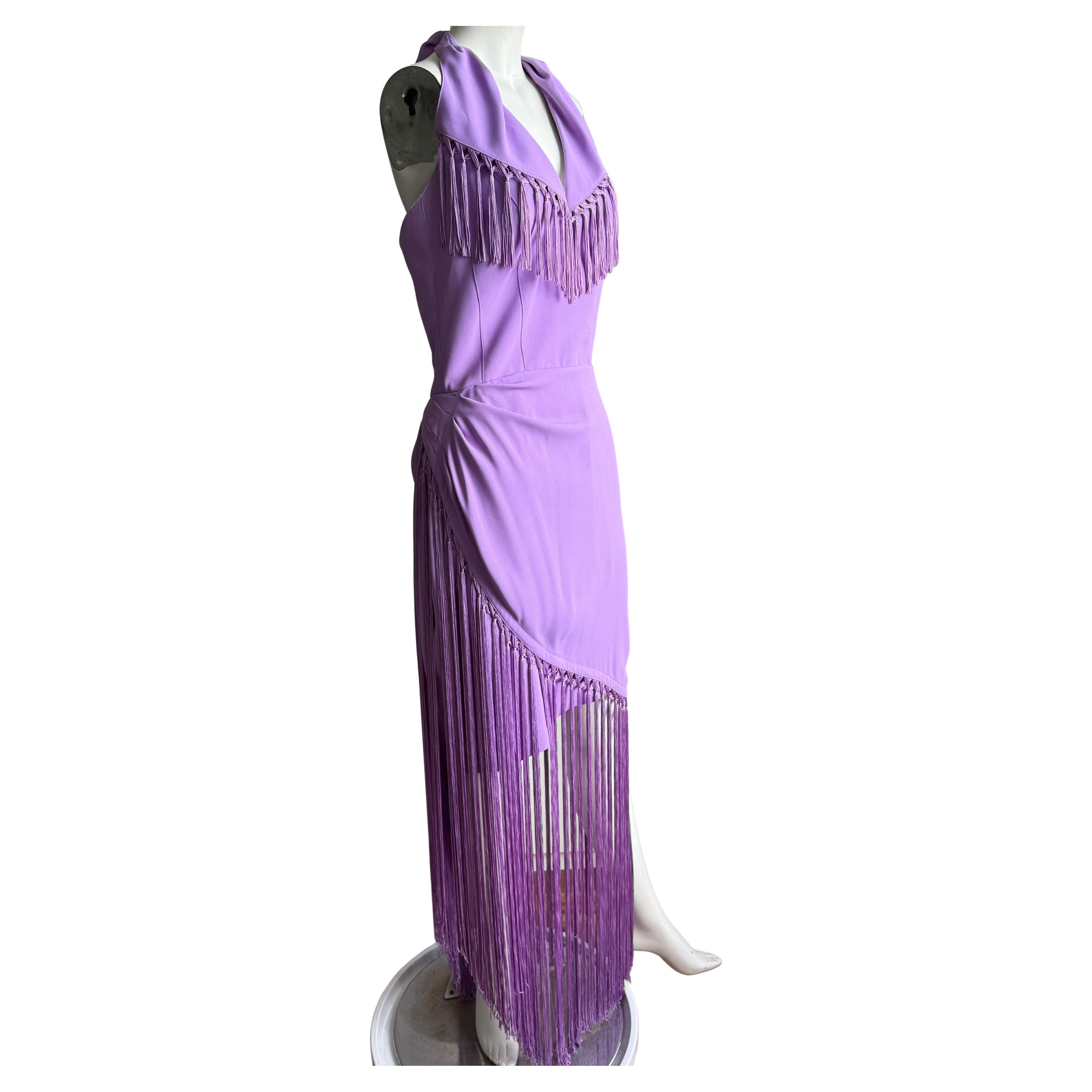 Thierry Mugler Vintage Lillac Kleid mit Quaste  

ENDVERKAUF