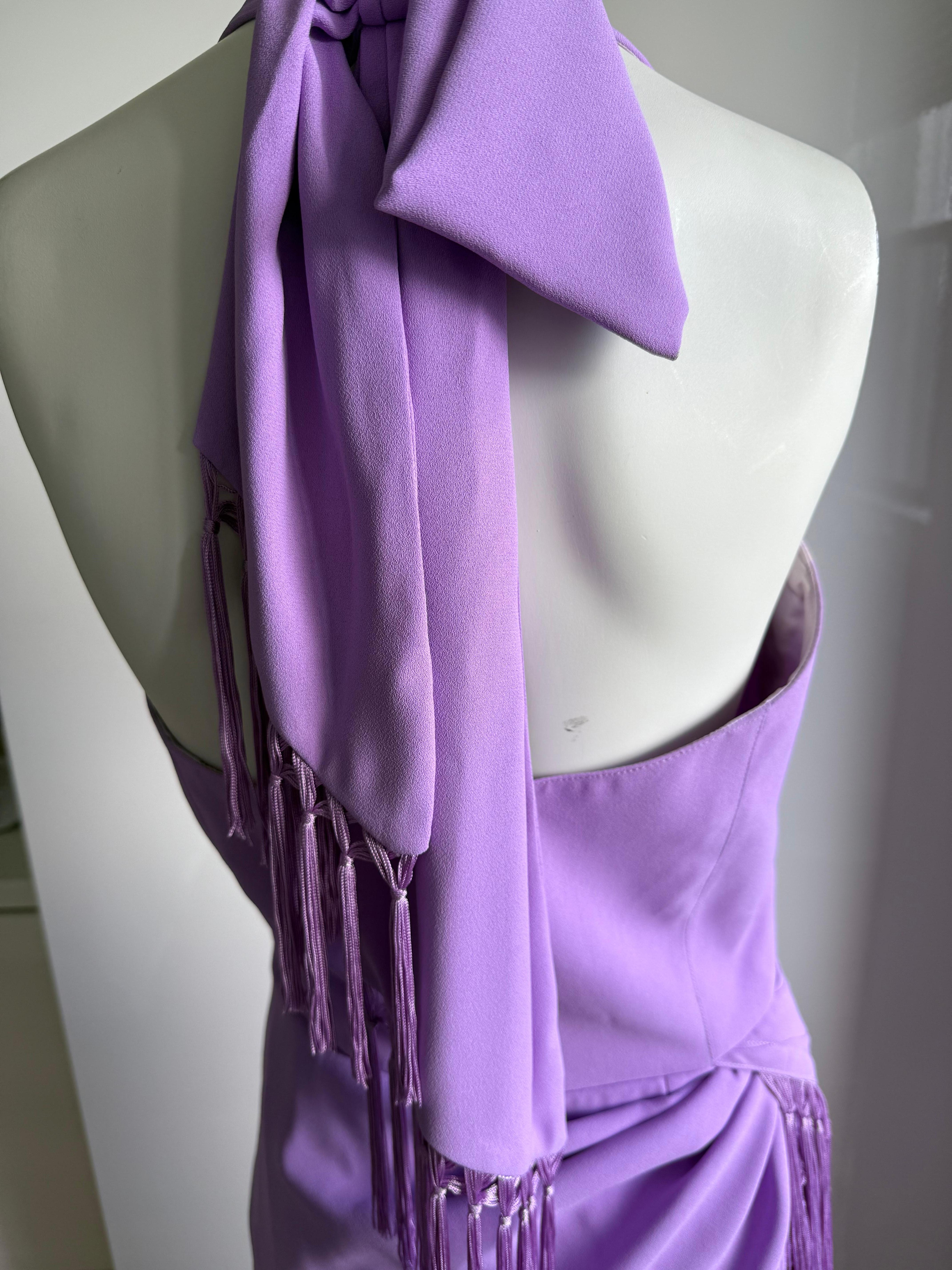 Thierry Mugler Seltenes Sexy Vintage Lillac-Kleid in Lillac-Optik (Grau)